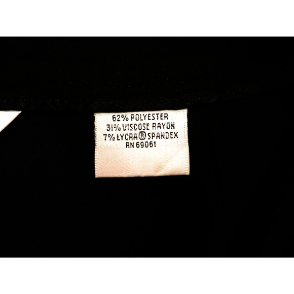 Talbots Skirt Petites 8P Black Stretch Knit Flare Knee Length Career Vintage - Picture 8 of 10